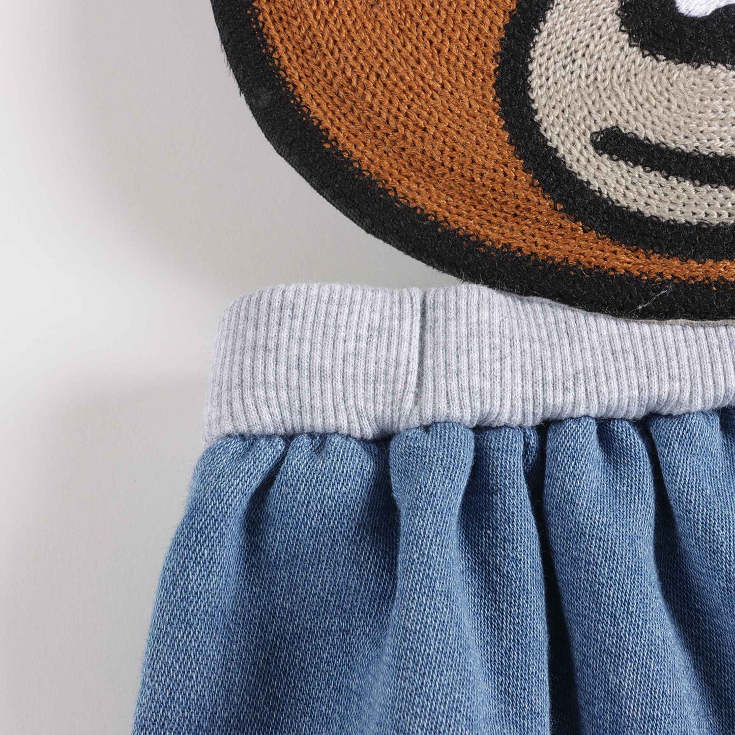 Baby Girls Bear Denim Skirt