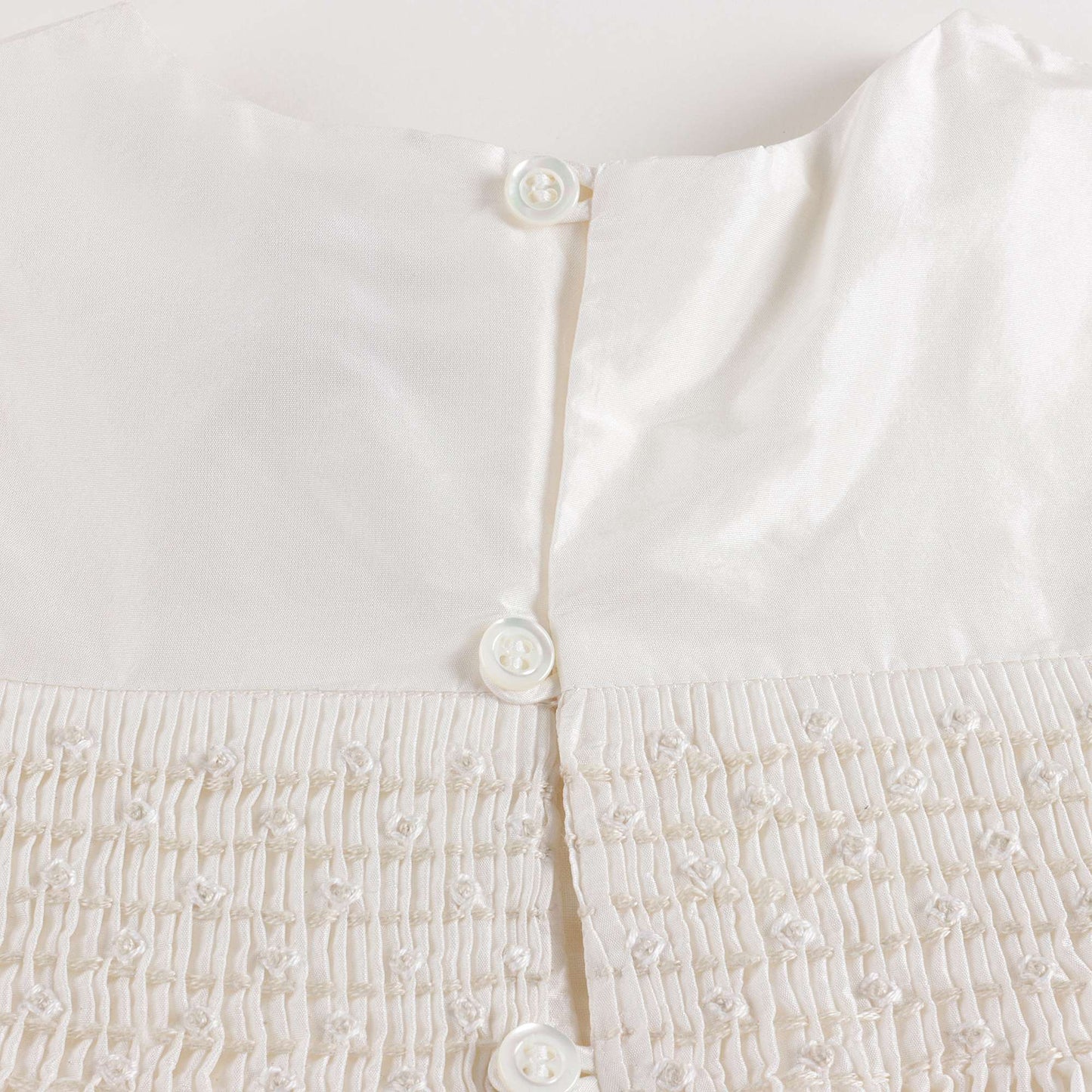 Baby Girls White Silk Dress