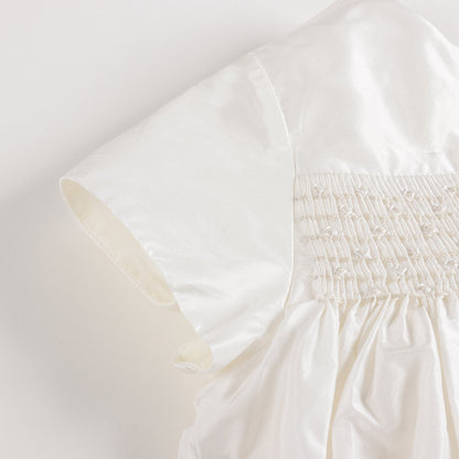 Baby Girls White Silk Dress