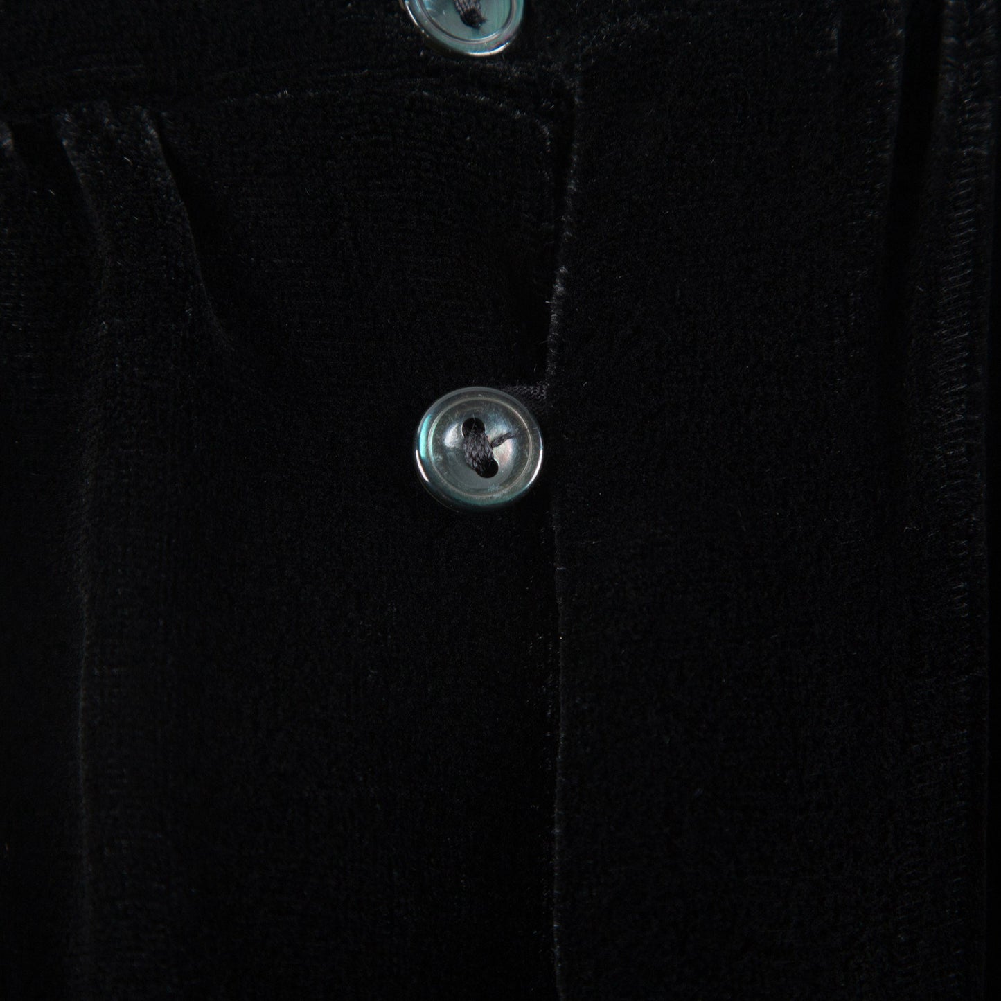 女小童黑色丝绒礼服裙