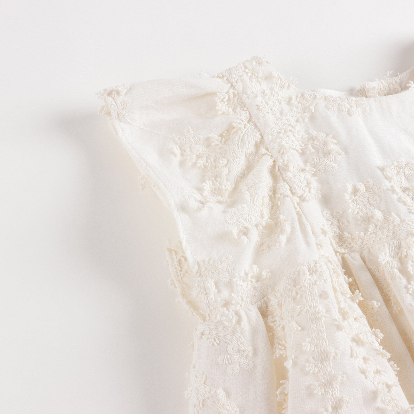 Baby Girls White Embroidered Cotton Dress