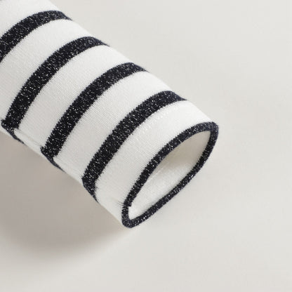 Girls White Stripe Dress