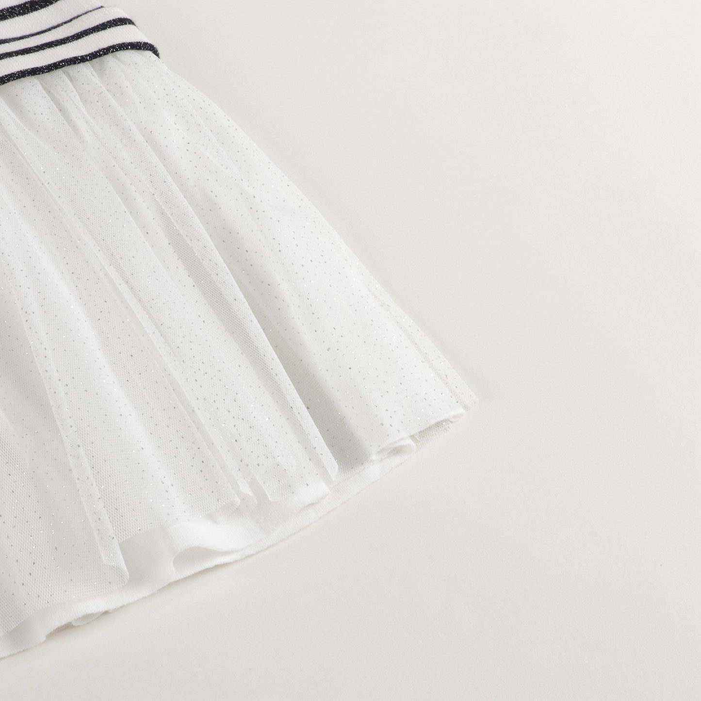 Girls White Stripe Dress