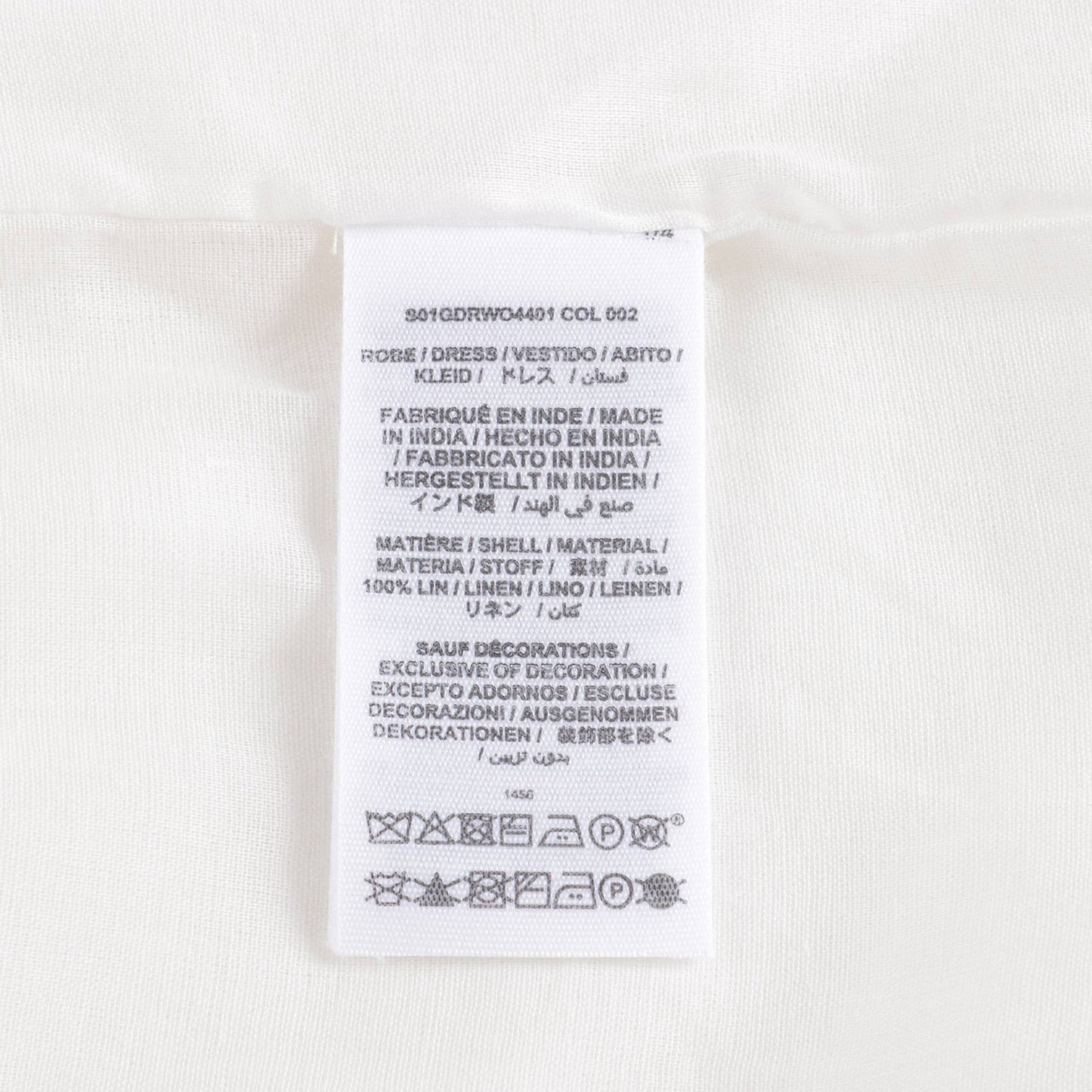 女童白色亚麻连衣裙