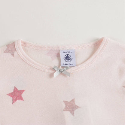 Girls Pink Stars Nightwear Set