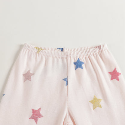 Girls Pink Stars Nightwear Set