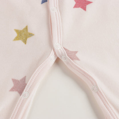 Baby Girls Light Pink Stars Romper