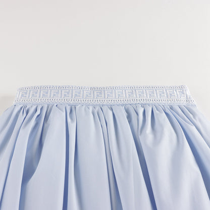 女童浅蓝色棉连衣裙