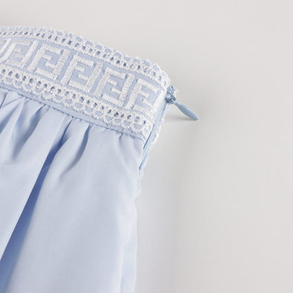 女童浅蓝色棉连衣裙