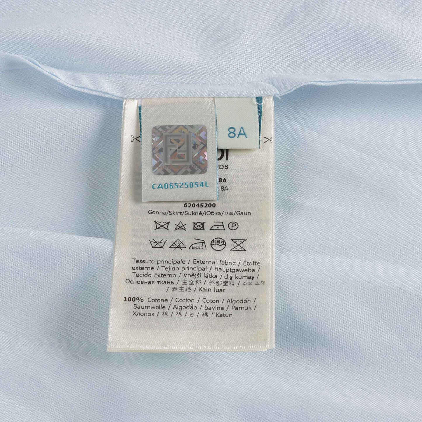 女童浅蓝色棉连衣裙