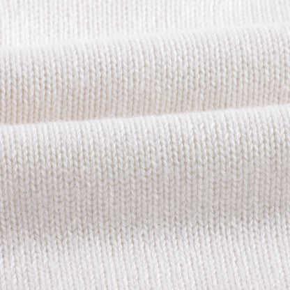 女婴白色Logo羊毛套装