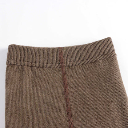 女童驼色棉连裤袜