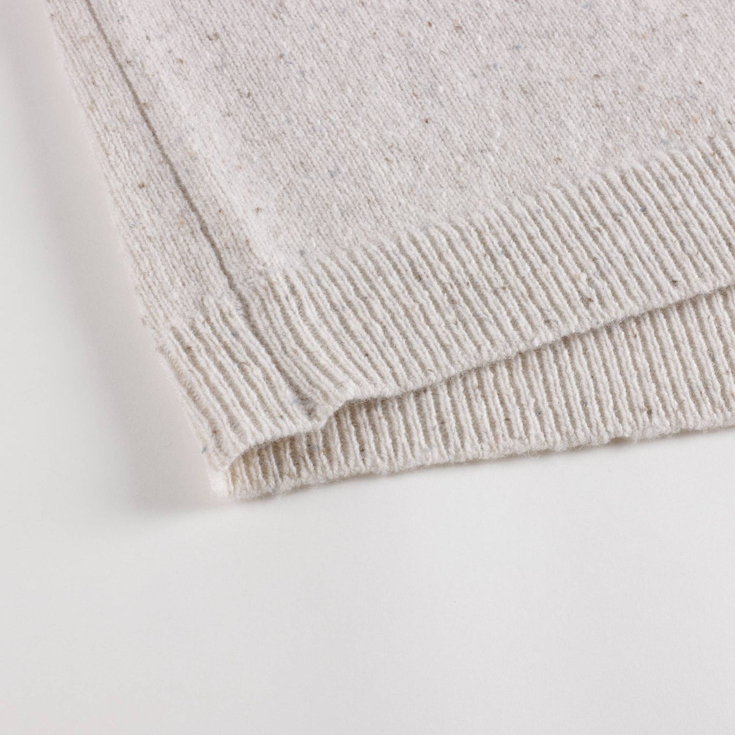 女童米色Logo羊毛毛衣