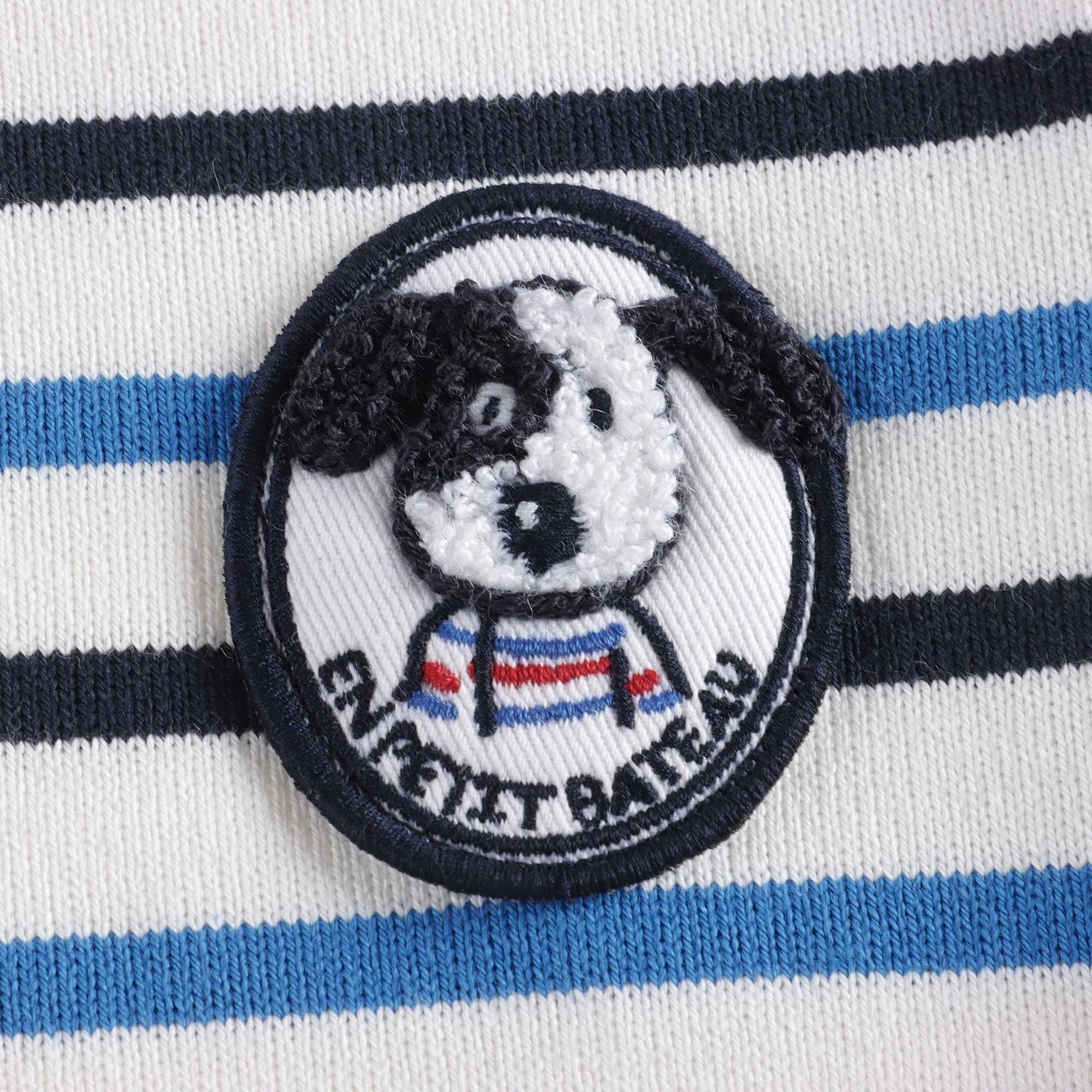 男婴蓝色条纹棉T恤