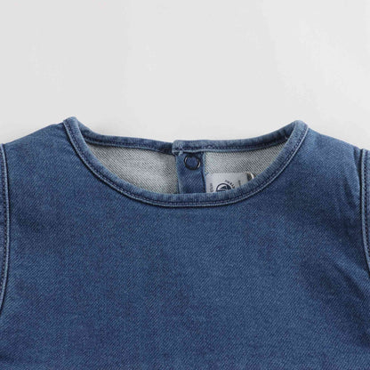 女婴蓝色牛仔连衣裙