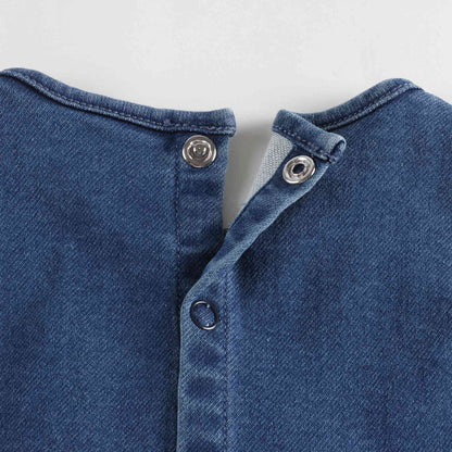 女婴蓝色牛仔连衣裙