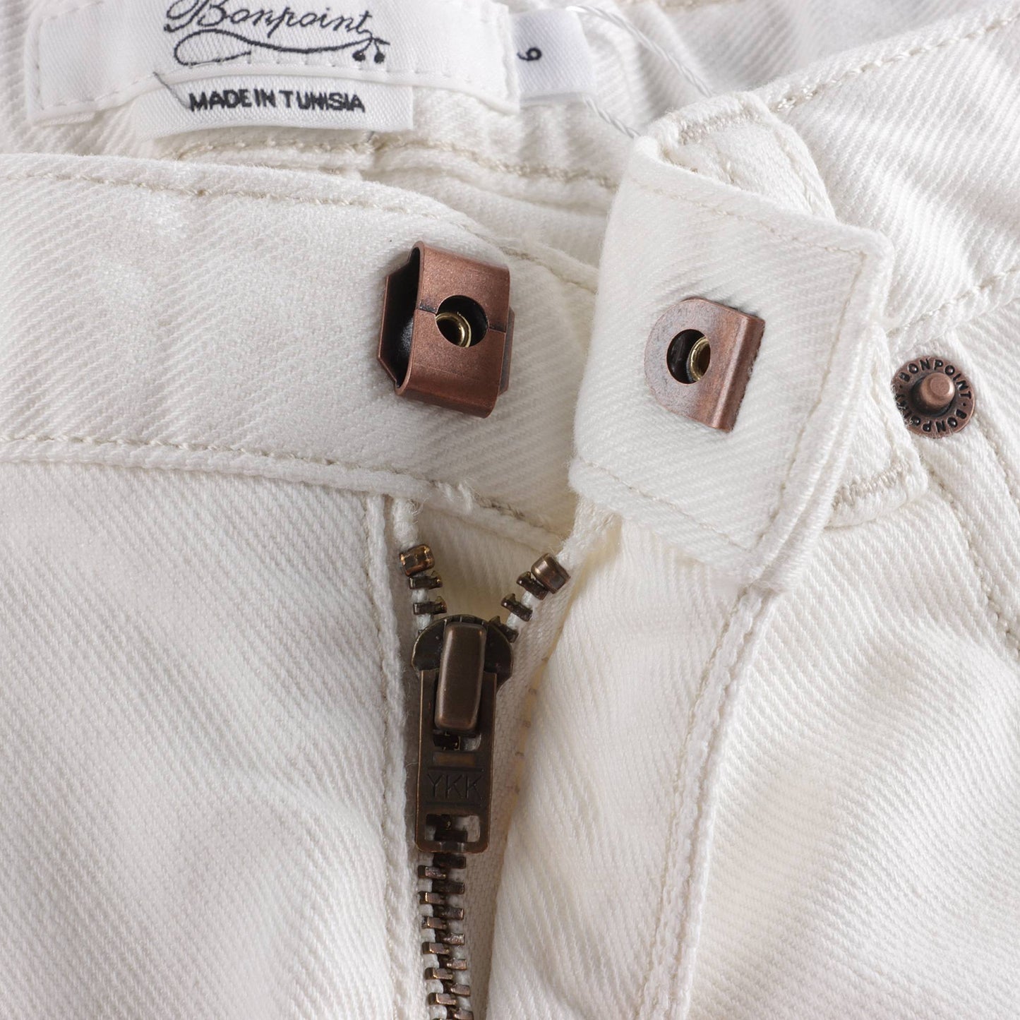 男童白色棉长裤