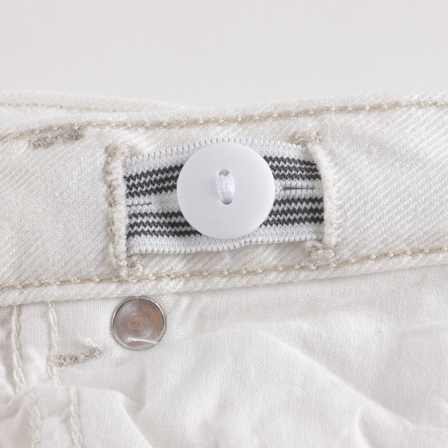 男童白色棉长裤