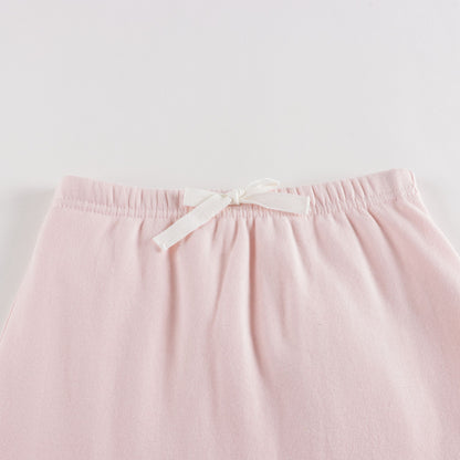 女婴粉色棉长裤