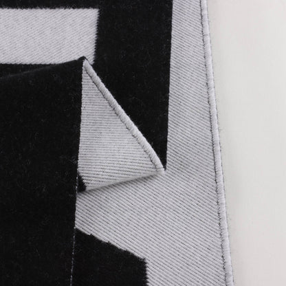 儿童黑色Logo羊毛围巾