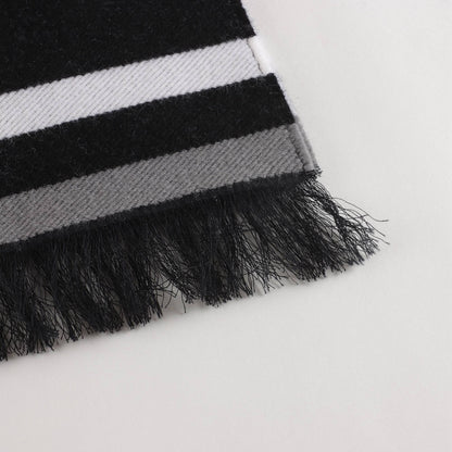 儿童黑色Logo羊毛围巾