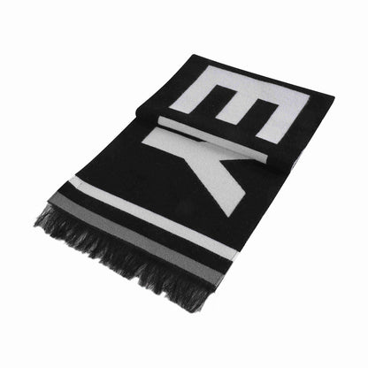 儿童黑色Logo羊毛围巾