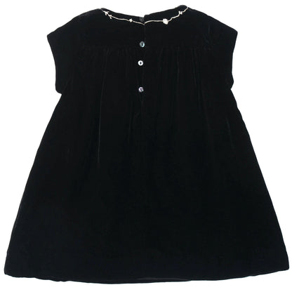 女小童黑色丝绒礼服裙