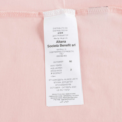 Baby Boys & Girls Pink Logo Cotton T-Shirt