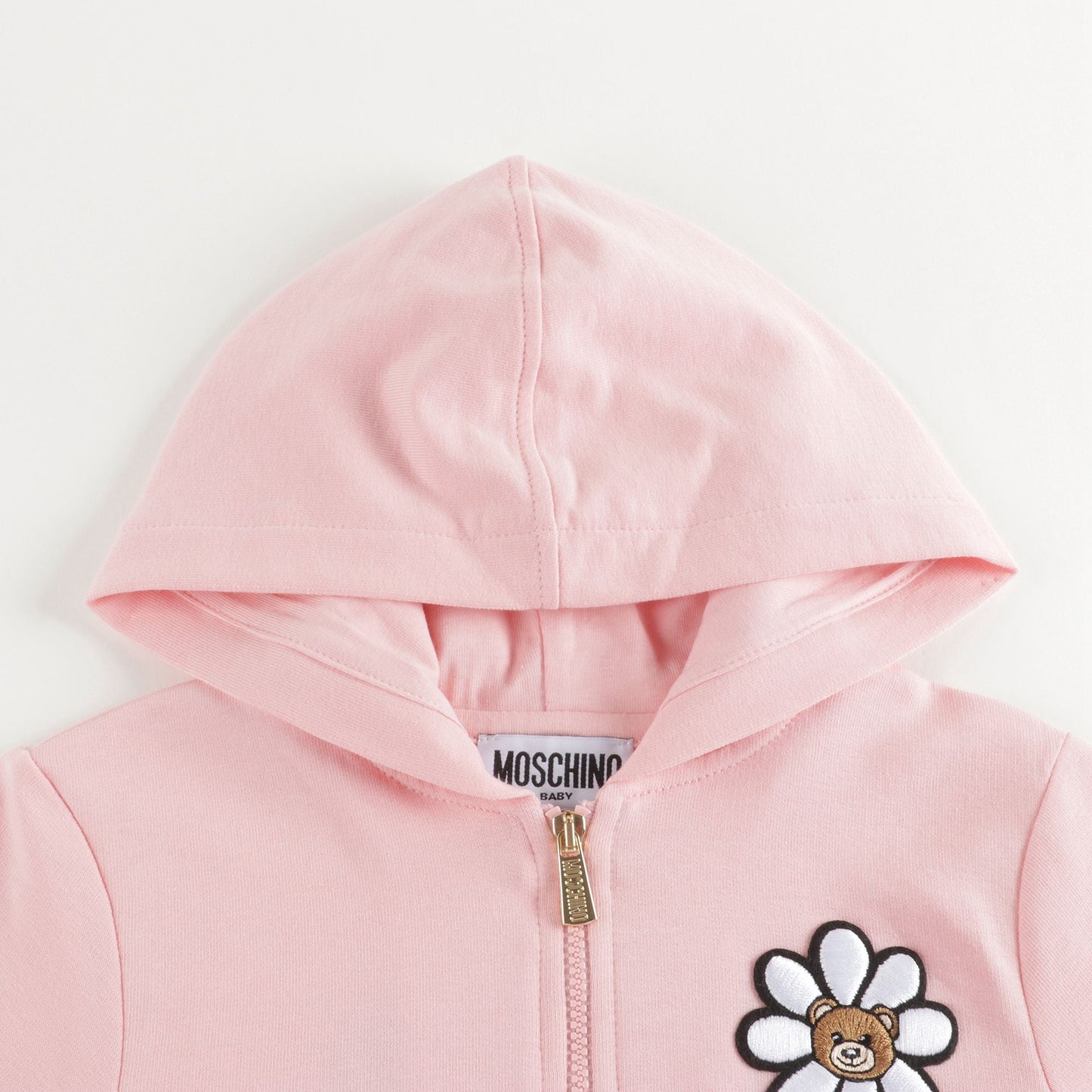 女婴粉色Logo棉连帽衫