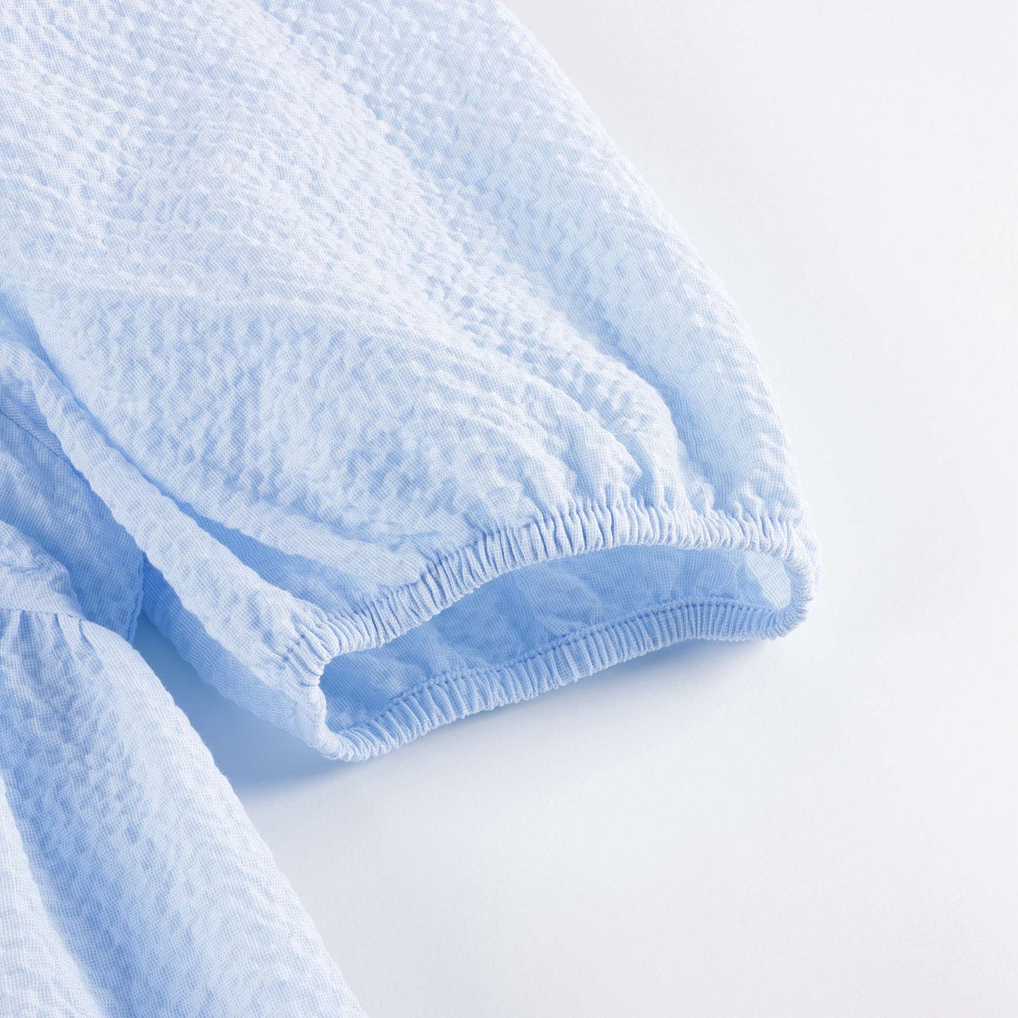 女童浅蓝色棉连衣裙