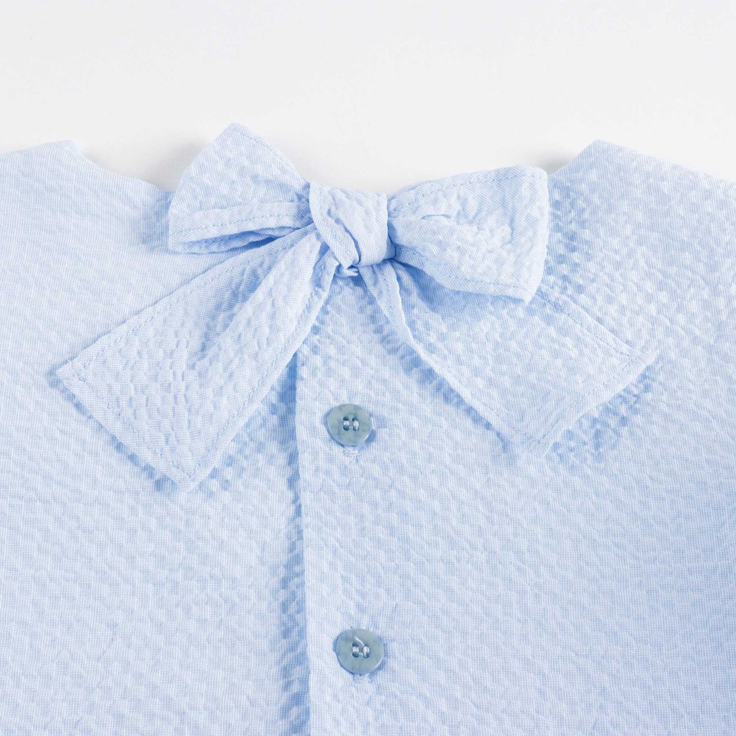 女童浅蓝色棉连衣裙