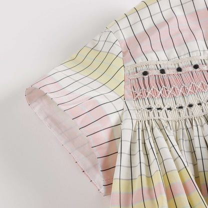 Baby Girls Yellow Check Dress Set
