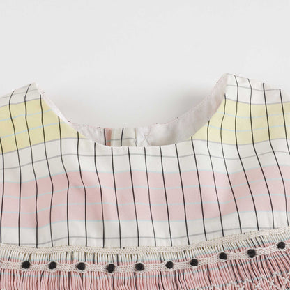 Baby Girls Yellow Check Dress Set