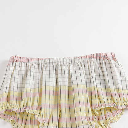 Baby Girls Yellow Check Dress Set