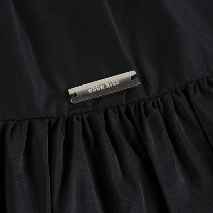 Girls Black Taffeta Dress