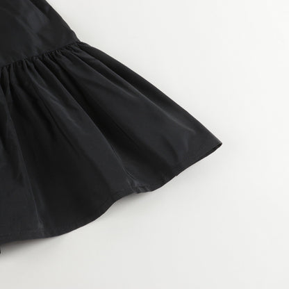 Girls Black Taffeta Dress