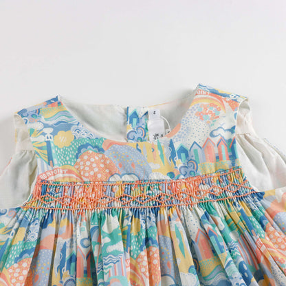 Baby Girls Multicolor Cotton Dress