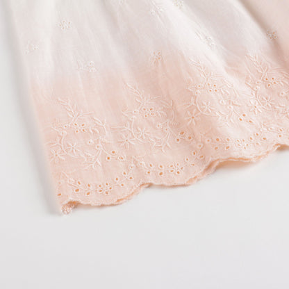 女童彩色荷叶边棉上衣