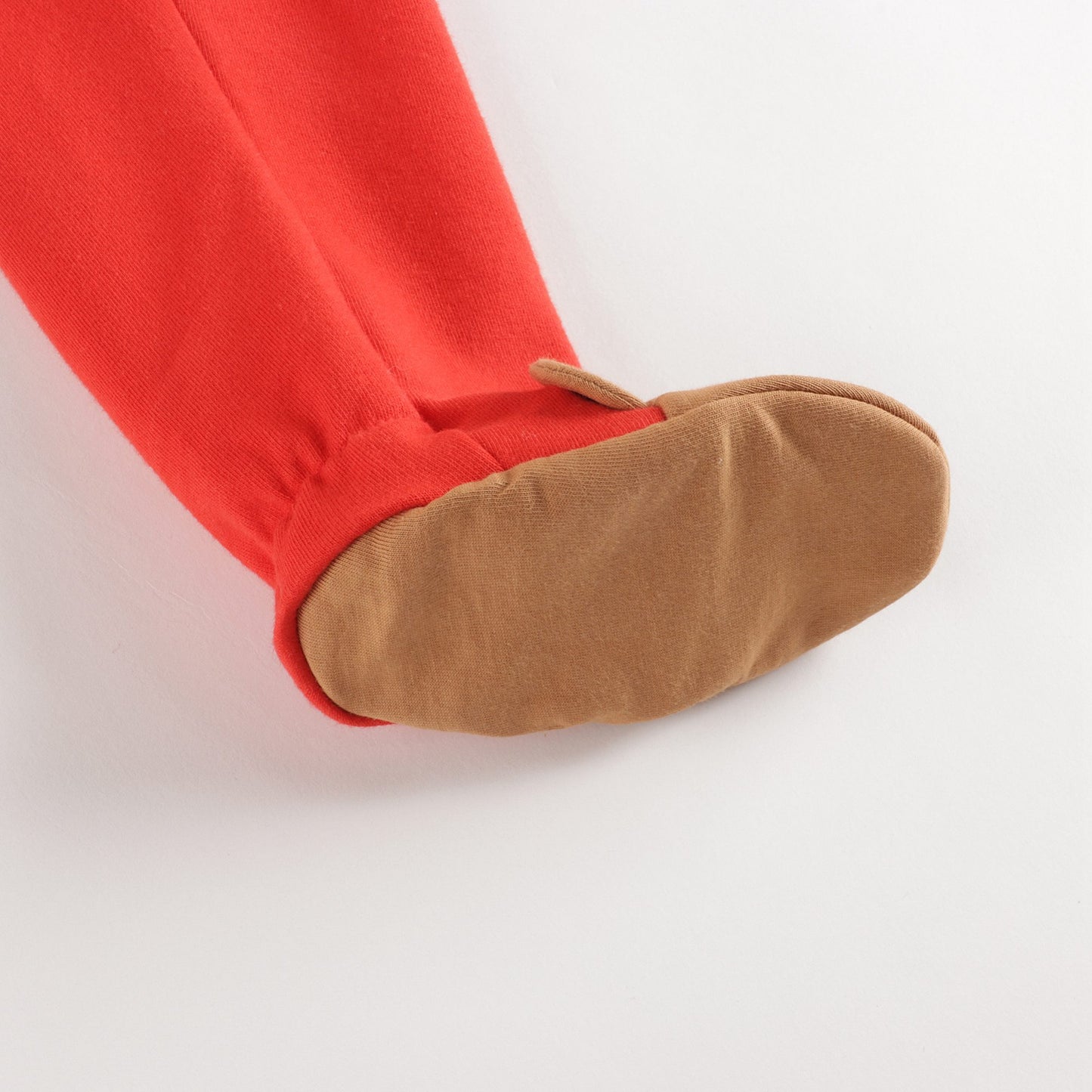 婴儿红色棉连体衣套装