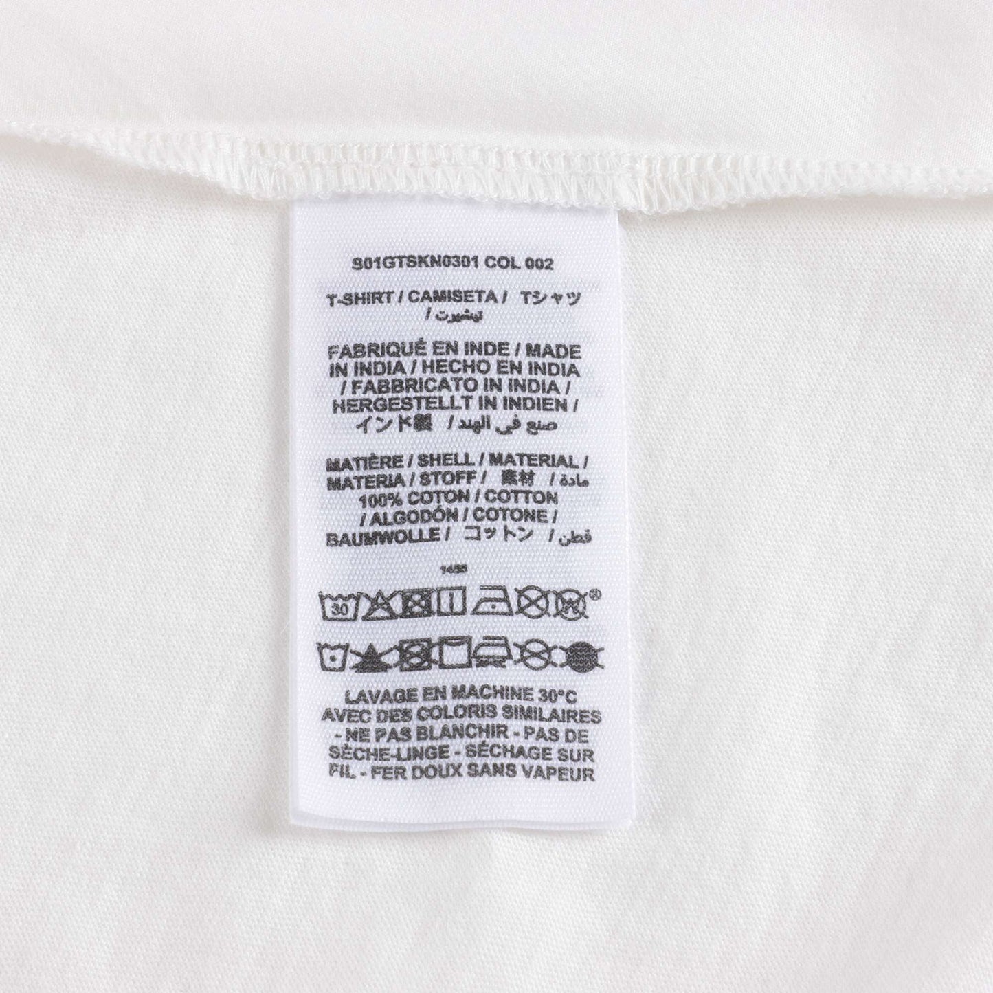 Girls White Cotton T-Shirt