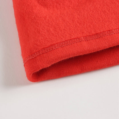 婴儿红色棉连体衣套装