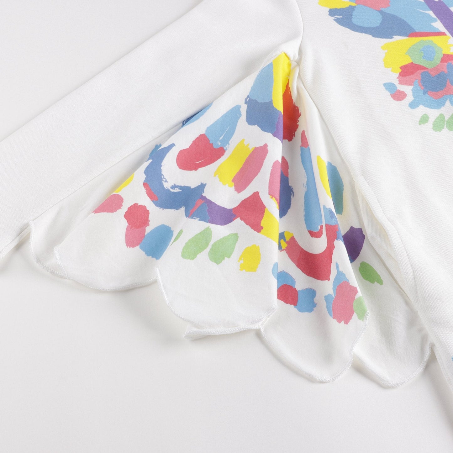 Girls White Butterfly Cotton Dress