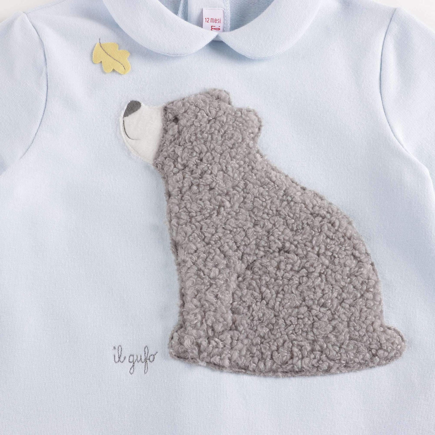 男婴蓝色棉连体衣套装