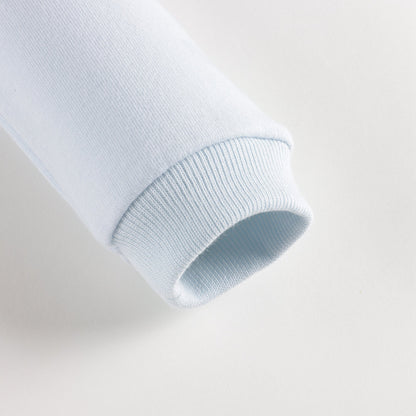 男婴蓝色棉连体衣套装