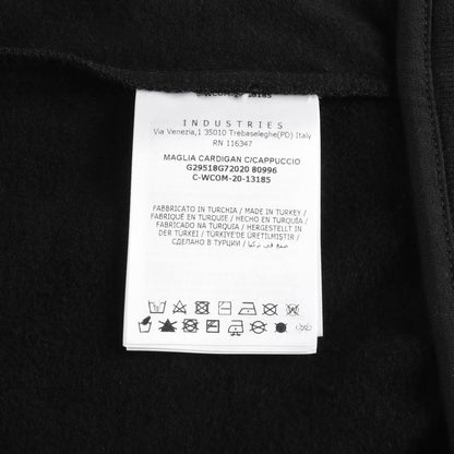 男婴黑色连帽拉链上衣