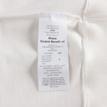 女童白色印花棉卫衣