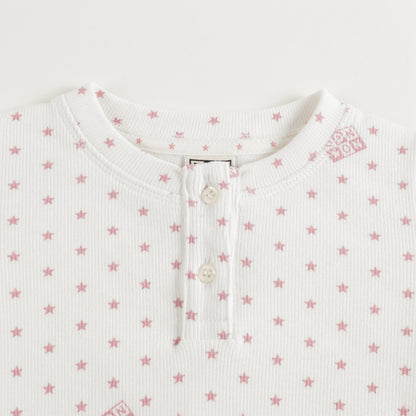 Girls White Stars Nightwear Set