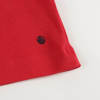 Girls Red Cotton Turtleneck