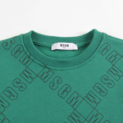 Boys Green Cotton Sweatshirt