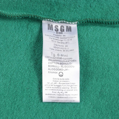 Boys Green Cotton Sweatshirt